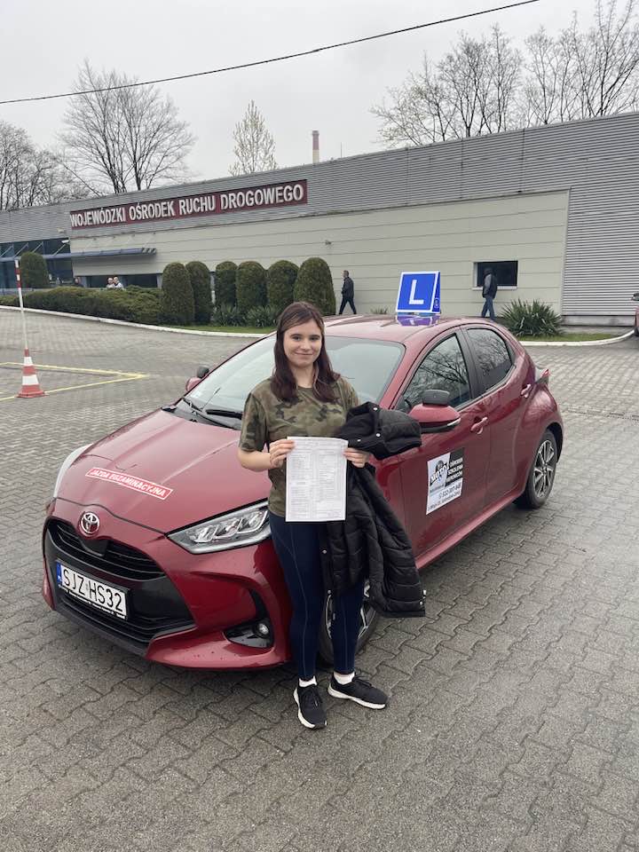 Dominika zdała prawo jazdy w Moto Pasja