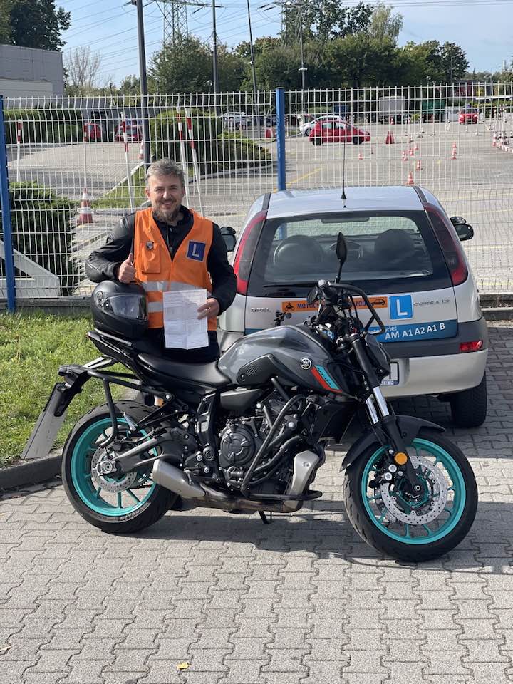 Paweł zdał prawo jazdy w Moto Pasja